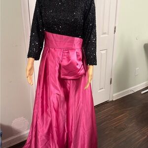Black and pink Sequin dress.